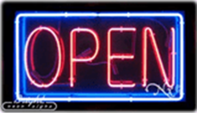 Large Neon Open Sign