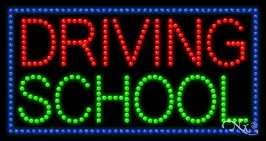 Driving School LED Sign