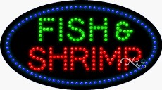 Fish & Shrimp LED Sign