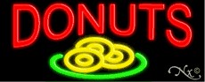 Donut Red Logo Neon Sign