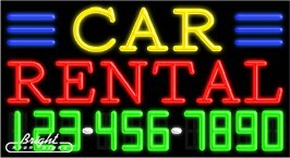 Car Rental Neon w/Phone #