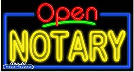 Notary Open Neon Sign