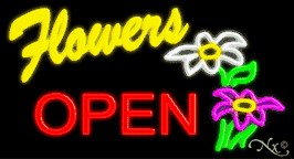 Flower Open Neon Sign