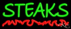 Steaks Business Neon Sign