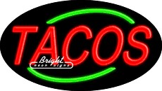 Tacos Flashing Neon Sign