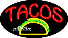 Tacos Flashing Neon Sign