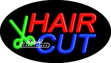 Hair Cut Flashing Neon Sign