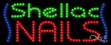 Shellac Nails LED Sign