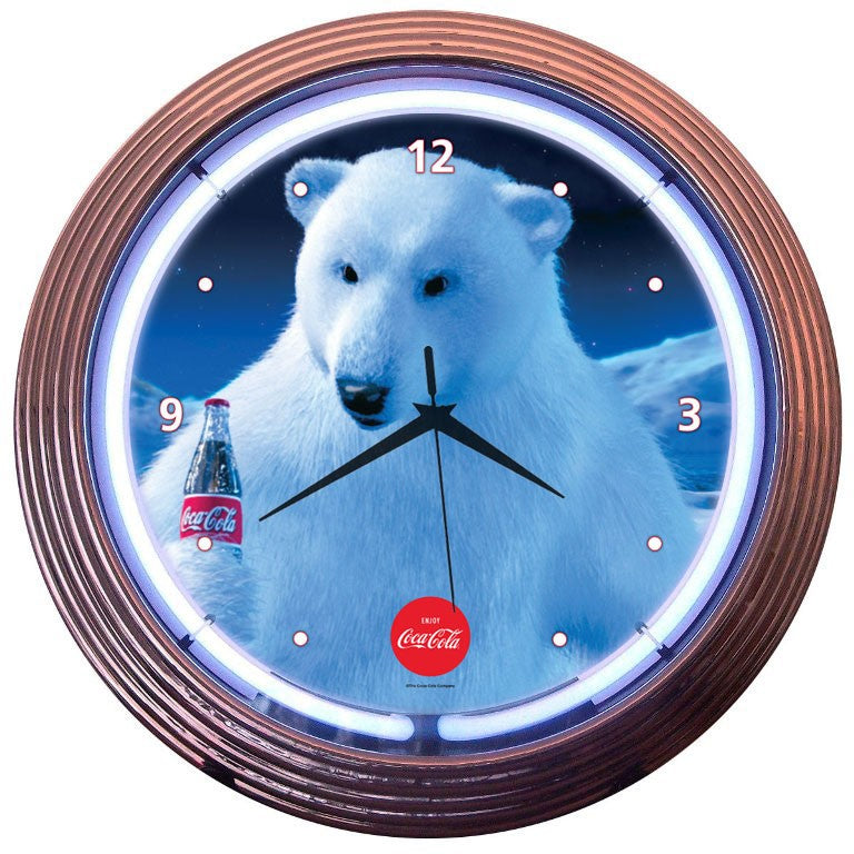 Coca-Cola® Polar Bear Neon Clock