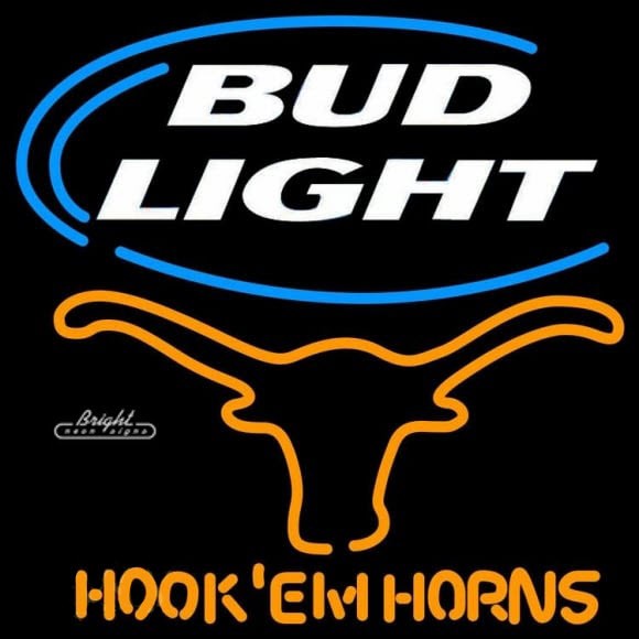 Bud Light Longhorns Neon Sign