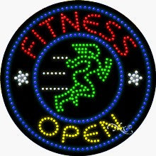 Fitness Open LED Sign