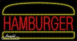 Hamburger LED Sign