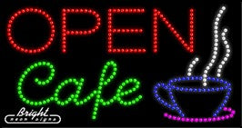 Open Café LED Sign