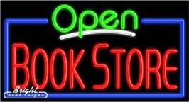 Book Store Open Neon Sign