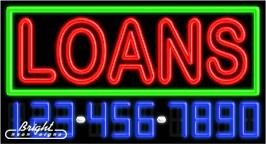 Loans Neon w/Phone #
