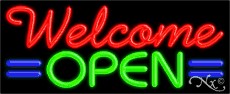 Welcome Open Business Neon Sign