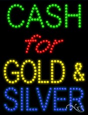Cash for Gold & Silver LED Sign