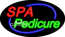 Spa Pedicure Flashing Neon Sign