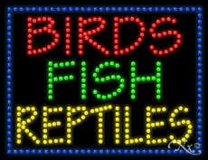 Birds Fish Reptiles LED Sign