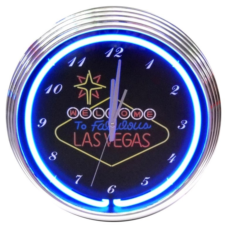 Las Vegas Sign Neon Clock