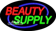 Beauty Supply Flashing Neon Sign
