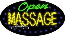 Open Massage LED Sign