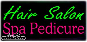 Hair Salon, Spa & Pedicure Neon Sign