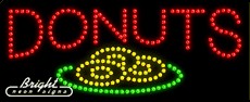 Donut: Red & LED Sign