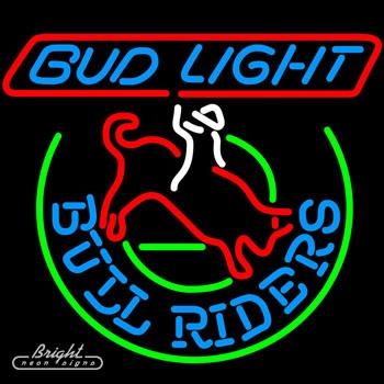 Bud Light Bull Riders Neon Sign