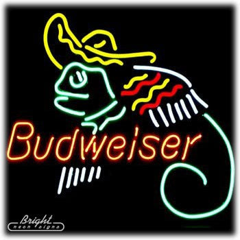 Budweiser Serape Lizard Neon Sign