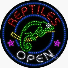 Reptiles Open LED Sign