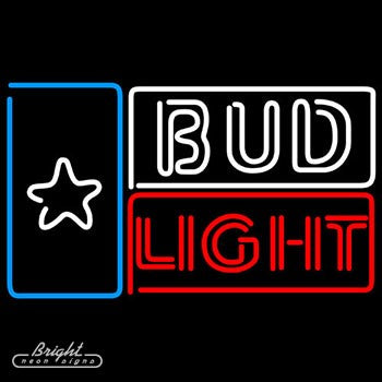 Bud Light Flag Neon Sign