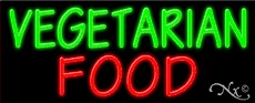 Vegetarian Food Business Neon Sign