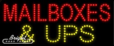 Mailboxes & UPS LED Sign