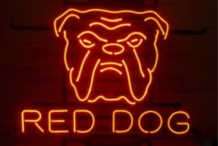 Red Dog Neon Beer Sign