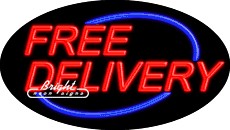 Free Delivery Flashing Neon Sign