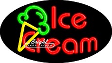 Ice Cream Flashing Neon Sign