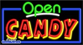 Candy Open Neon Sign