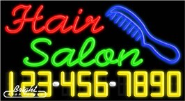 Hair Salon Neon w/Phone #