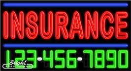 Insurance Neon w/Phone #
