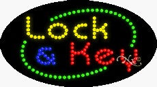 Lock & Key LED Sign