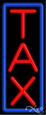 Vertical Tax Neon Sign
