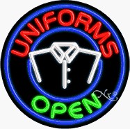 Uniforms Circle Shape Neon Sign