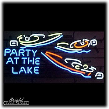 Party at the Lake Neon Sign