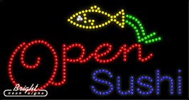 Open Sushi LED Sign