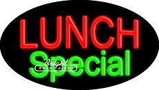 Lunch Special Flashing Neon Sign