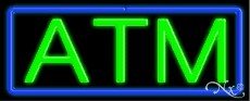 ATM Neon Sign with Border