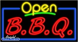 B.B.Q. Open Neon Sign