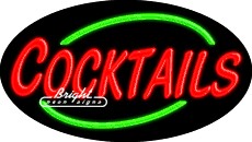 Cocktails Flashing Neon Sign
