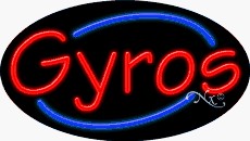 Gyros Oval Neon Sign